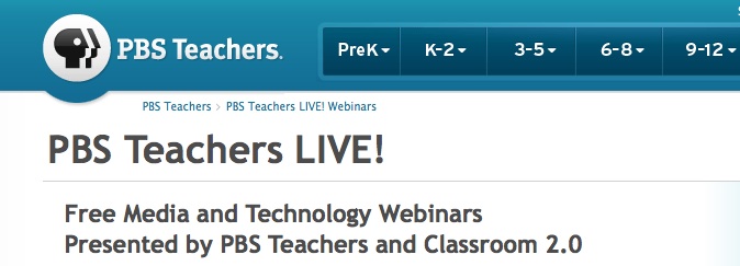 Snapshot of the PBS Teachers LIVE! website